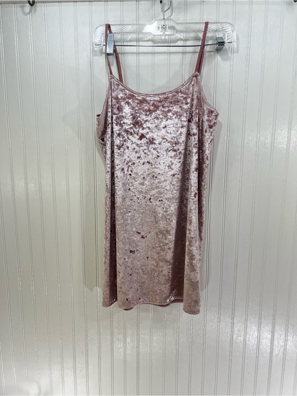 Show Me Your Mumu Tiffany Slip Dress Rose Blush Crushed Velvet Mini XS
